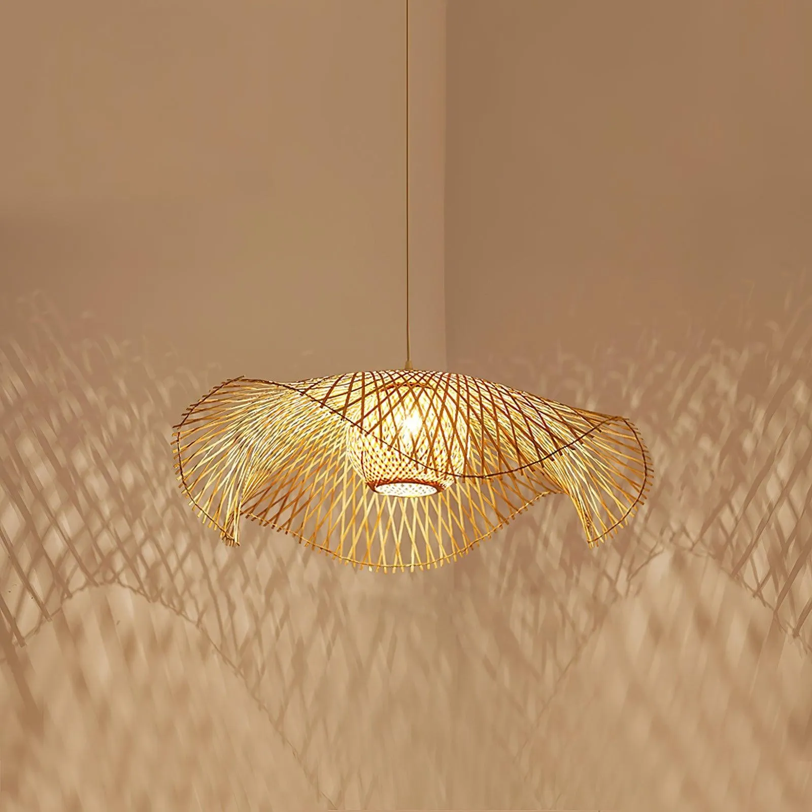 Bamboo Lotus Leaf Pendant Lamp P004