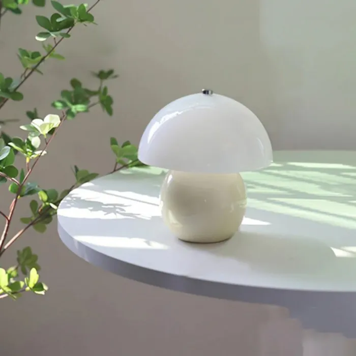 Cute Cream Mushroom Ceramic Table Lamp S178