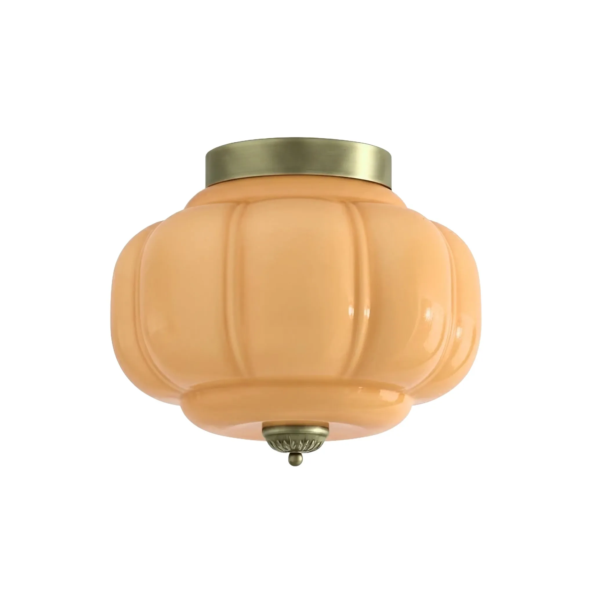 Eloise Retro Milk Glass Semi Flush Mount Ceiling Light G55