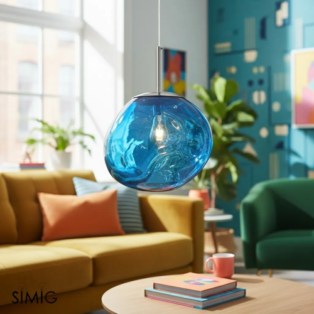 Dynamic Surface Pendant Light For Living Room S09