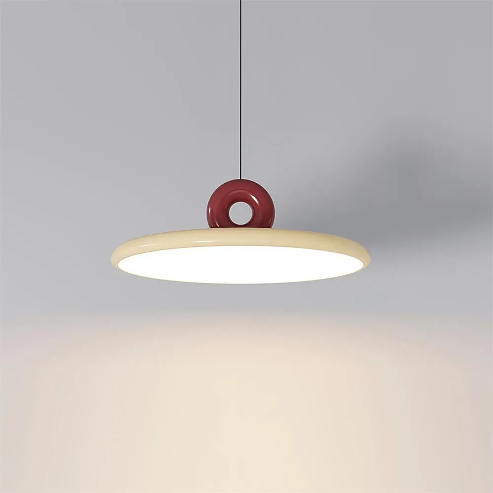 Cream Style Vertical Flying Saucer Pendant Lamp M269