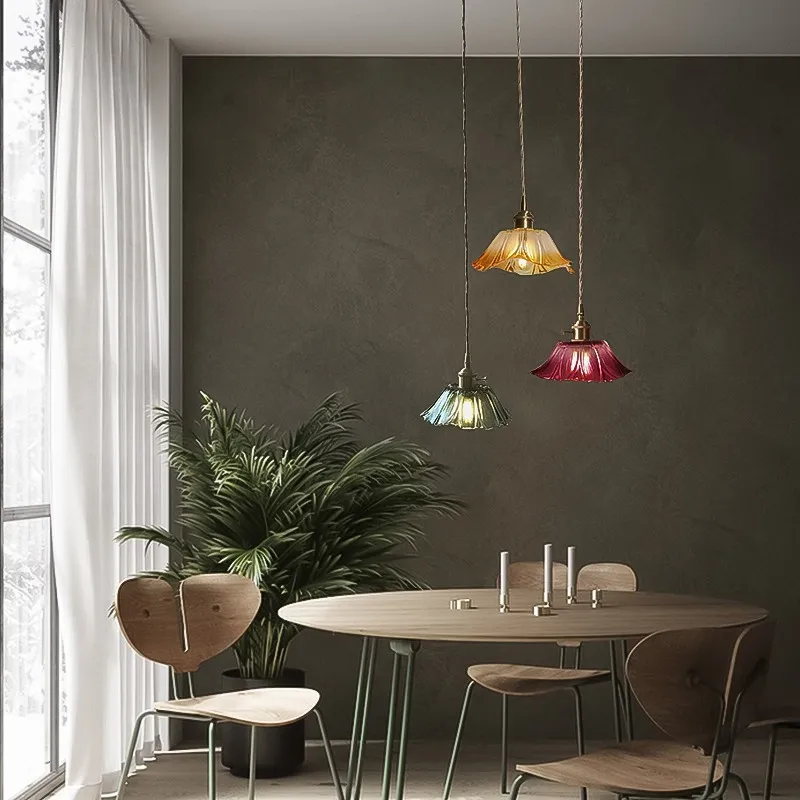 Tiffany Lotus Glass Pendant Light S55