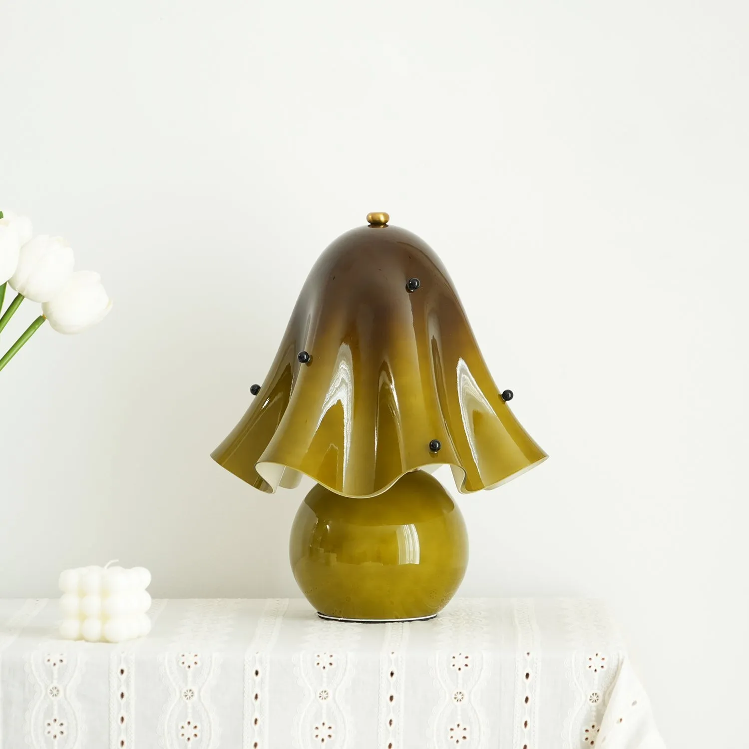 Bellina Decorative Table Lamp - Sculptural Bell Flower Shape T281