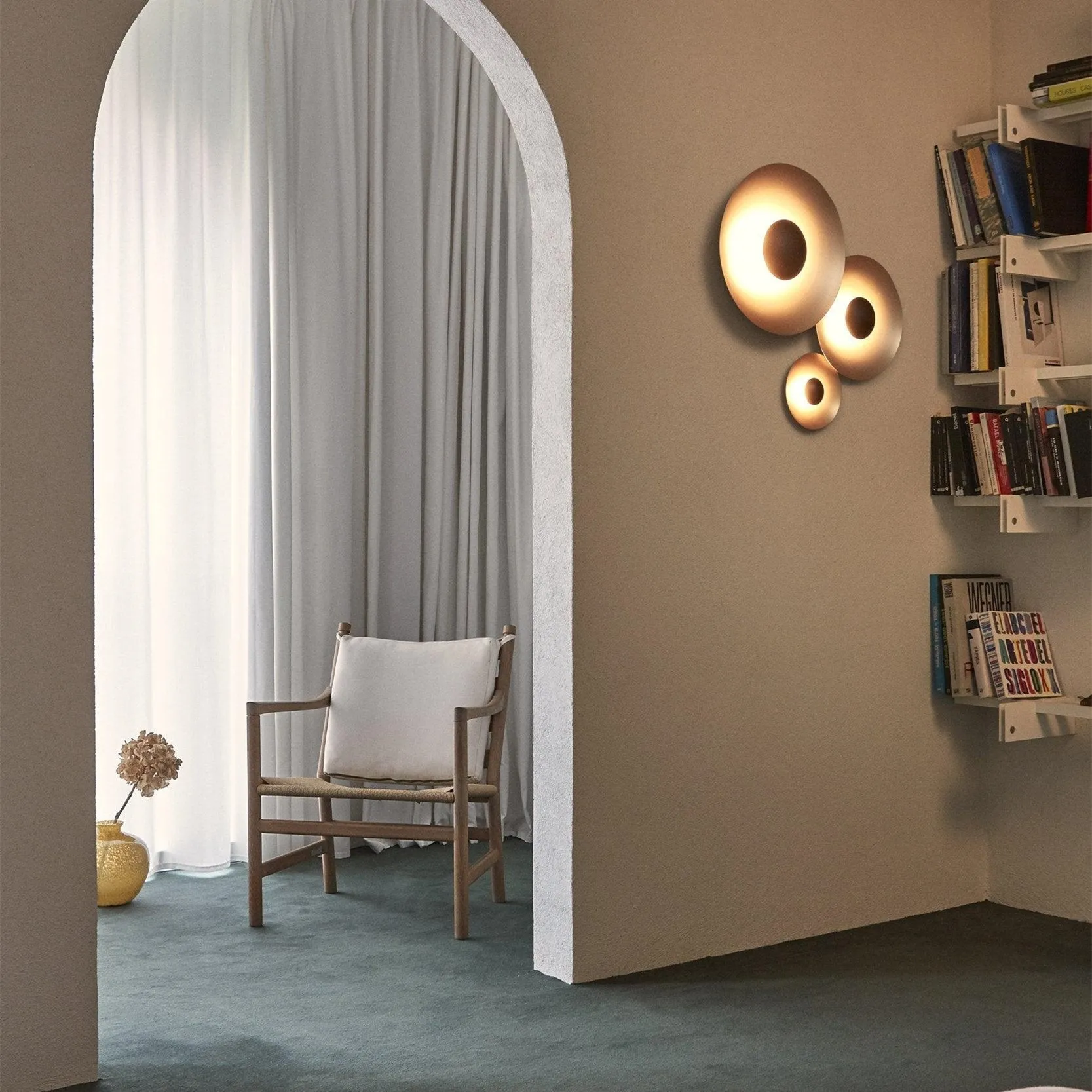 Simplicity Round Ginger Glow Wall Light S188