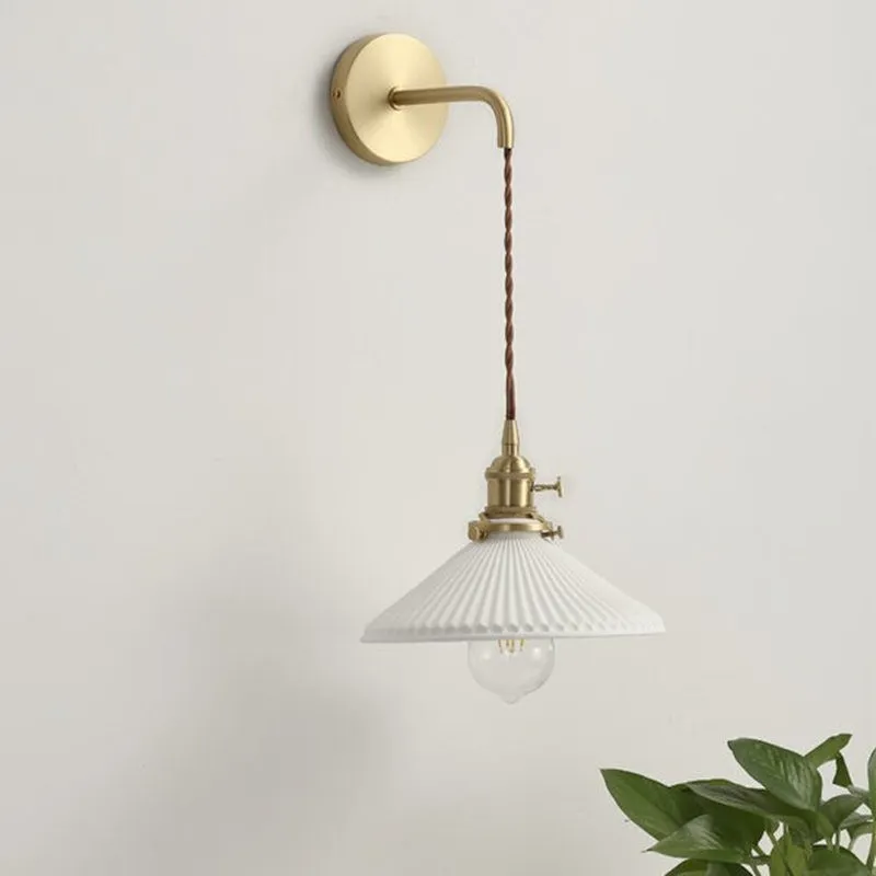 Modern Pleated Ceramic Wall Light S123