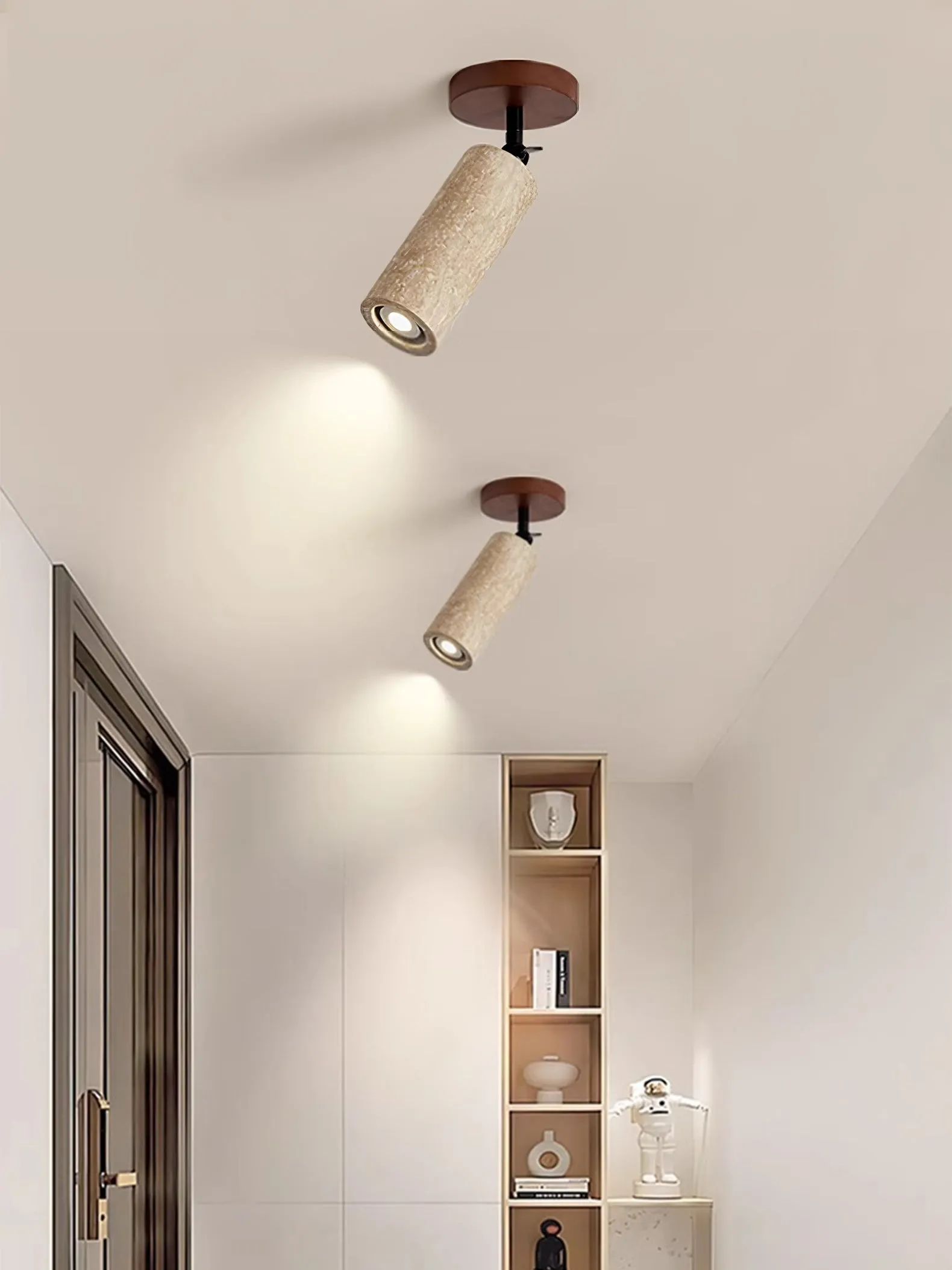 Wabi-Sabi Travertine Adjustable Wall Lamp M04