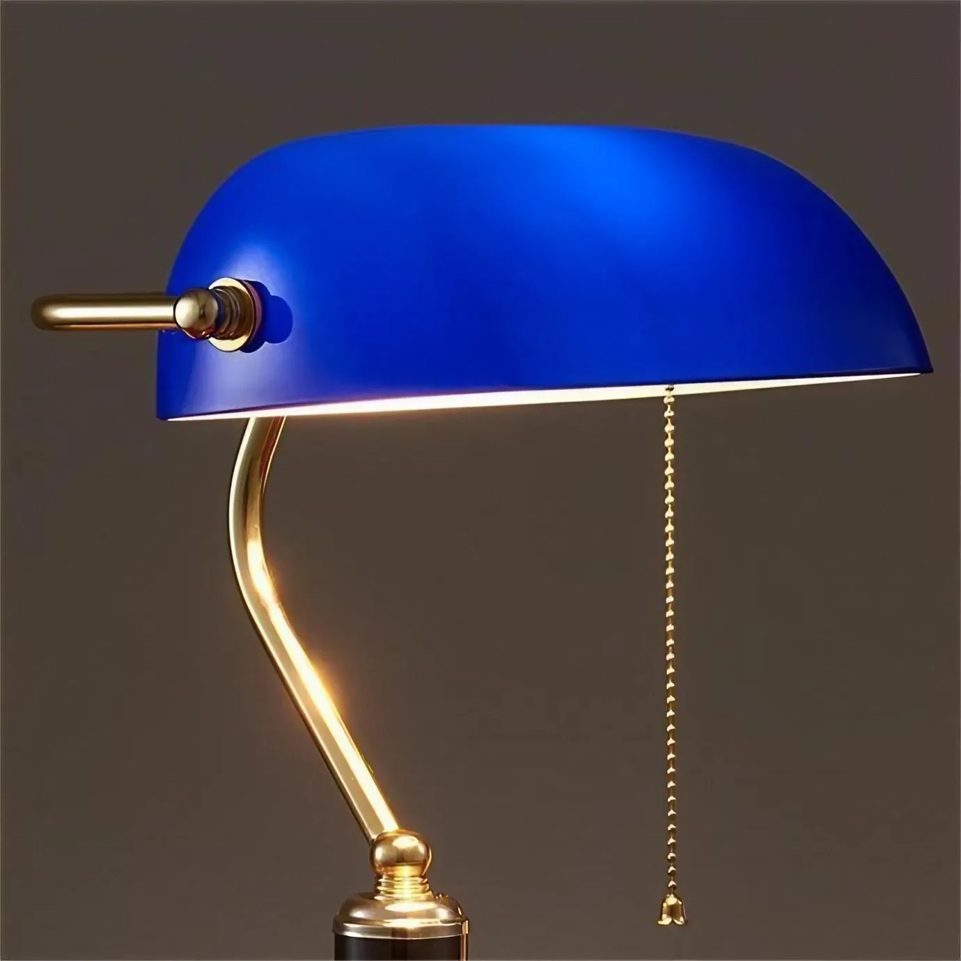 Vintage Glass Banker Desk Lamp Library Table Lamp S53