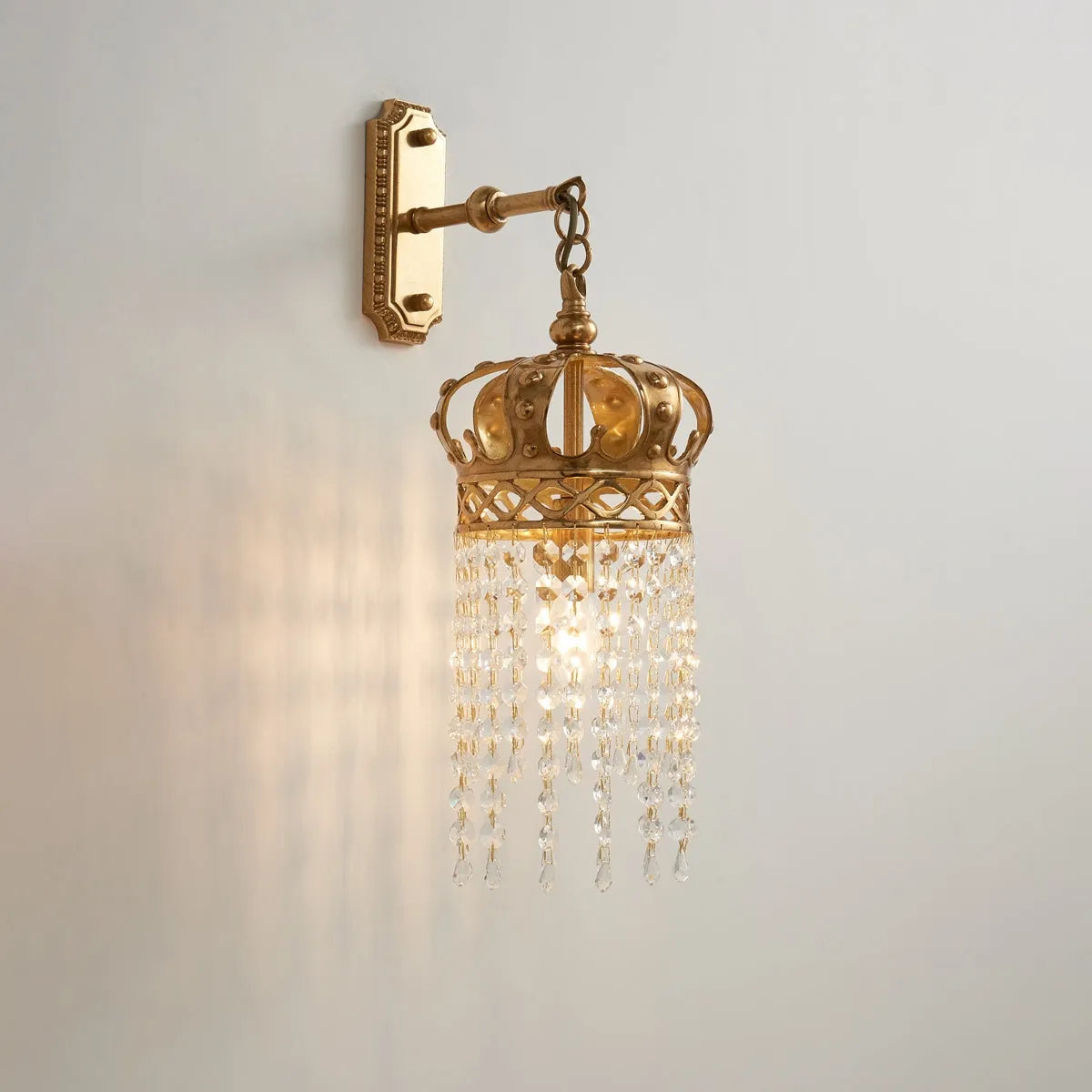 Timon Brass Crown Wall Lamp D745