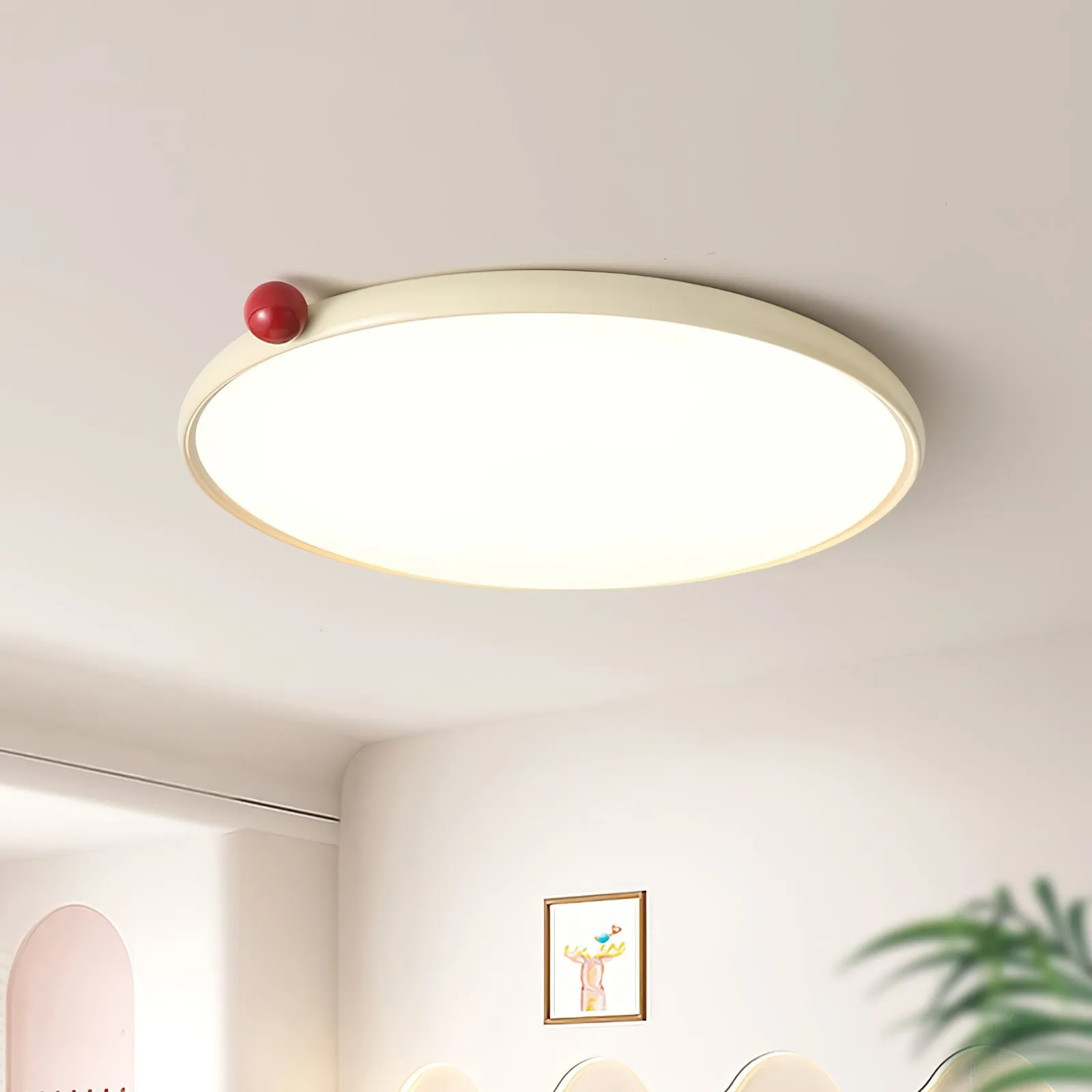 Minimalist Disc Cream Style Ultra-thin Ceiling Lamp M543