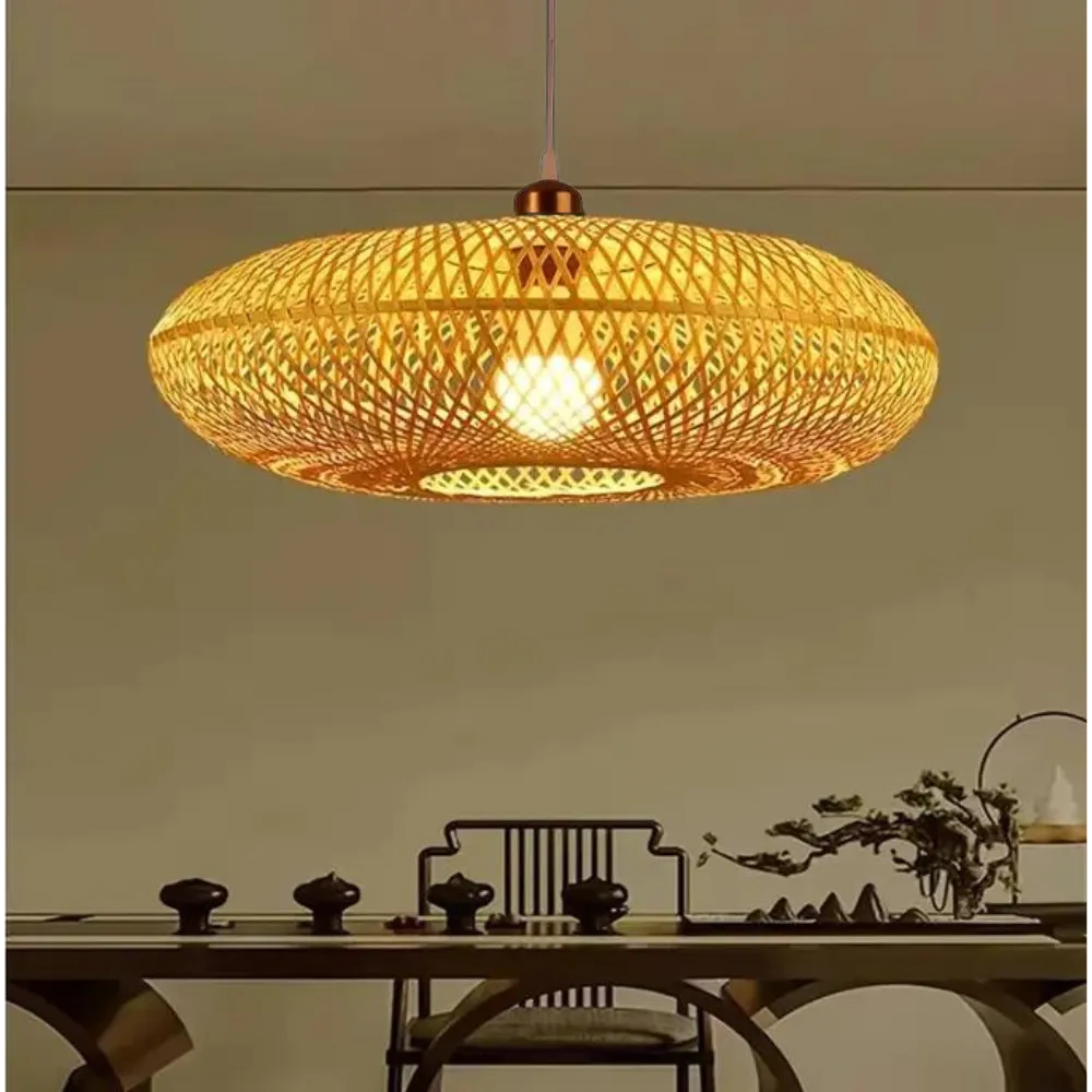 Treasure of the Dawn Bamboo Rattan Pendant Light D899