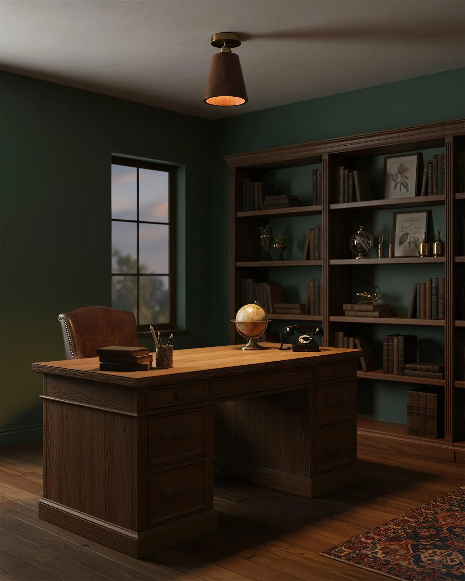 Collar Wood Ceiling Lamp D235