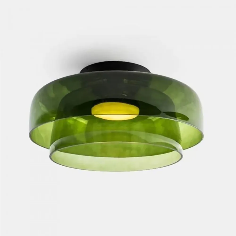 Nordic Morandi Glass Bowl Shaped Ceiling Lamp S144