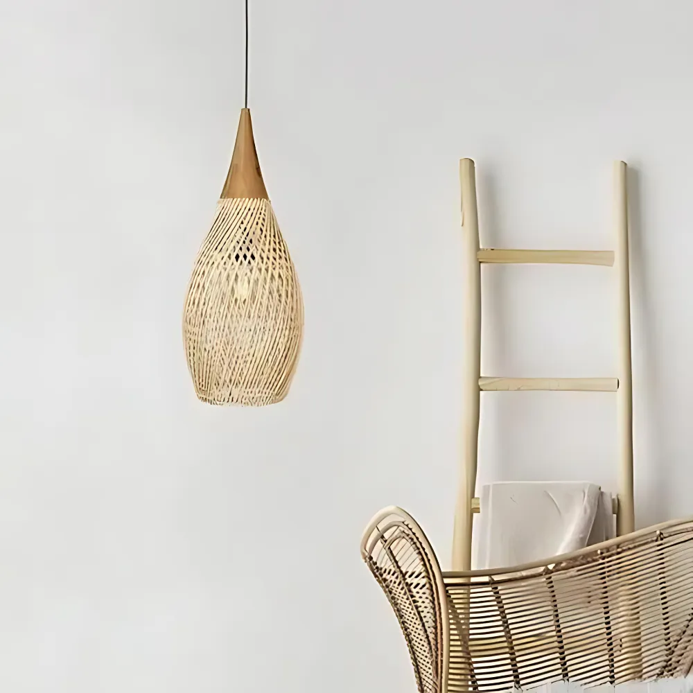 Handmade Rattan Tapestry Pendant Light D839