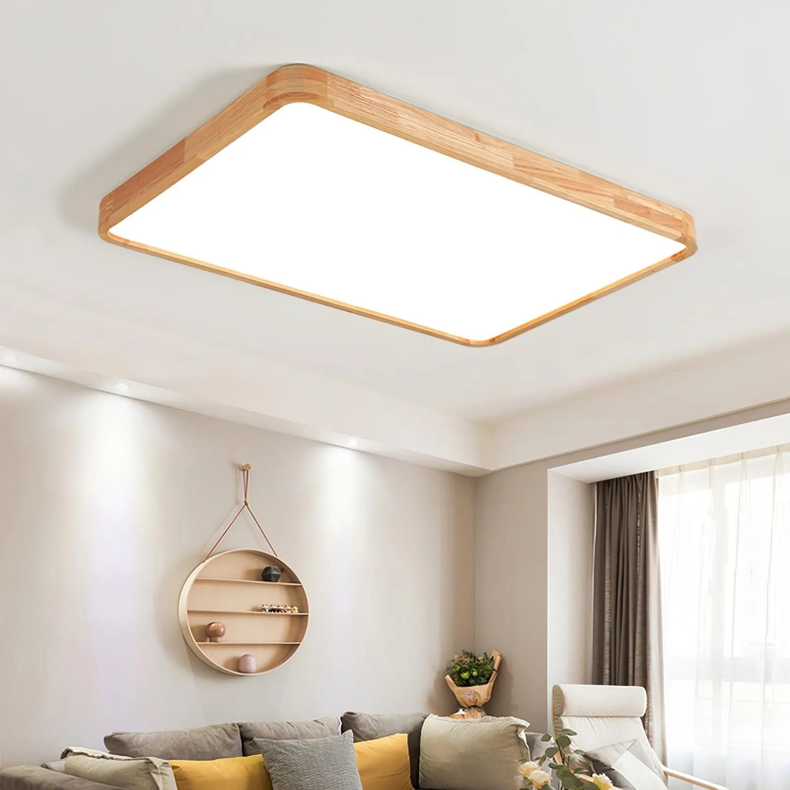 Wooden Geometric Ceiling Light M295