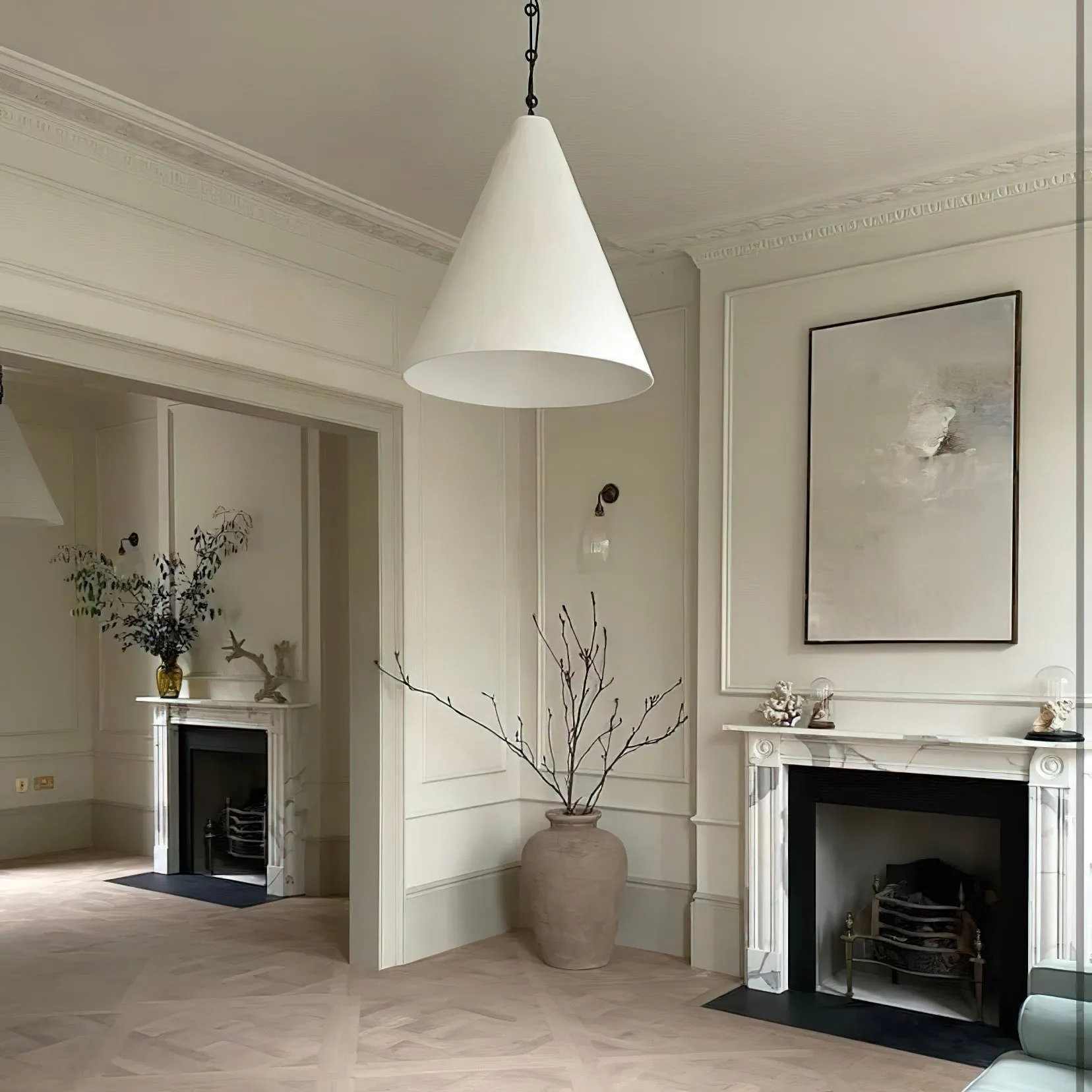 White Plaster Pendant Lamp D641