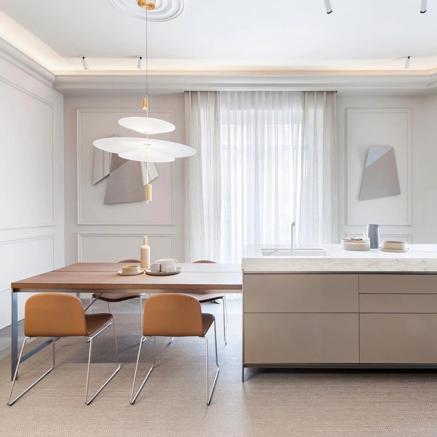 Modern LED Multi Layers Pendant Light For Dining Room