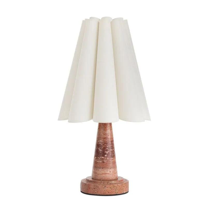 Shadon Marble Pleated Table Lamp D680