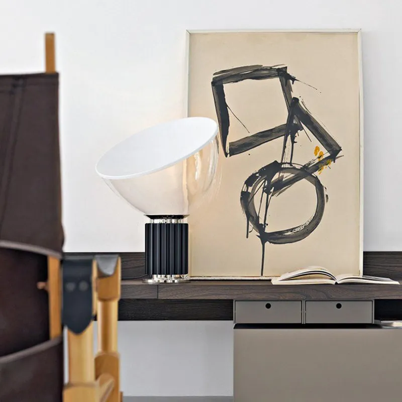 Sculptural Upside Down Glass Table Lamp