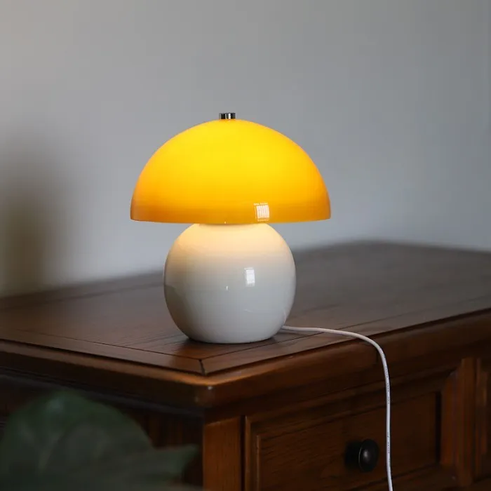 Cute Cream Mushroom Ceramic Table Lamp S178