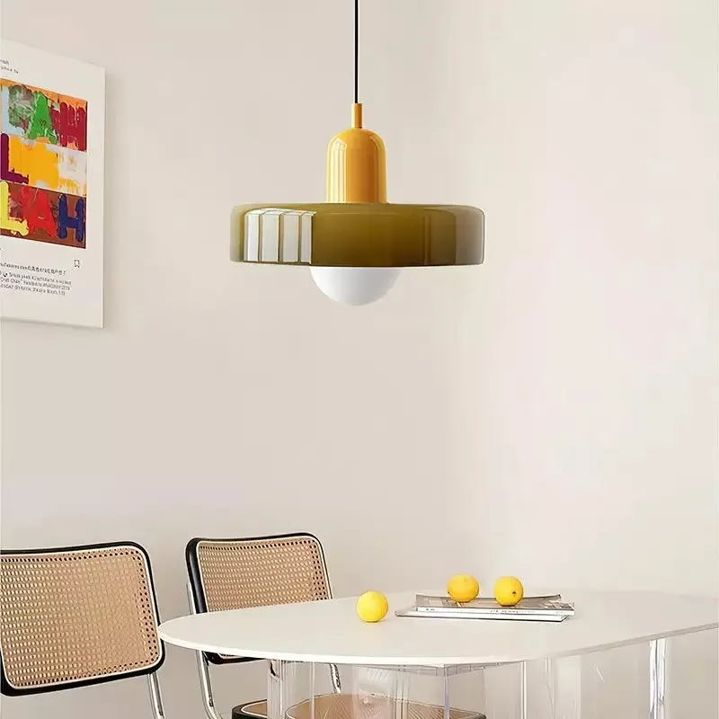 Morandi Glass Disc Orb Pendant Lamp S85