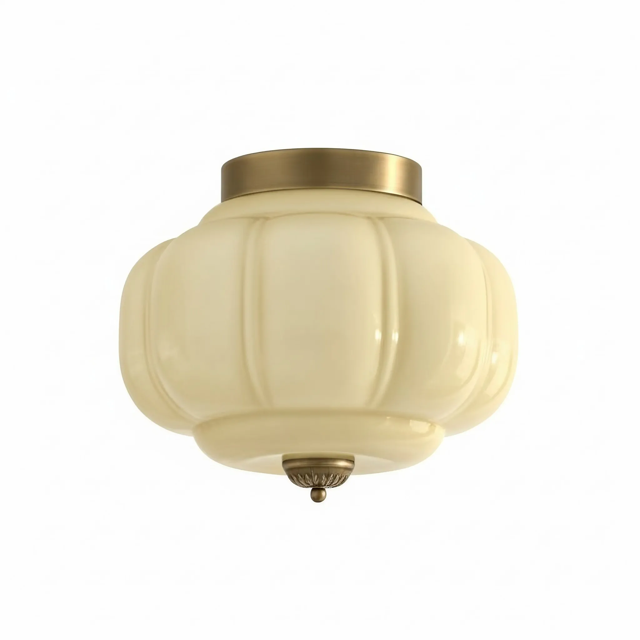 Eloise Retro Milk Glass Semi Flush Mount Ceiling Light G55