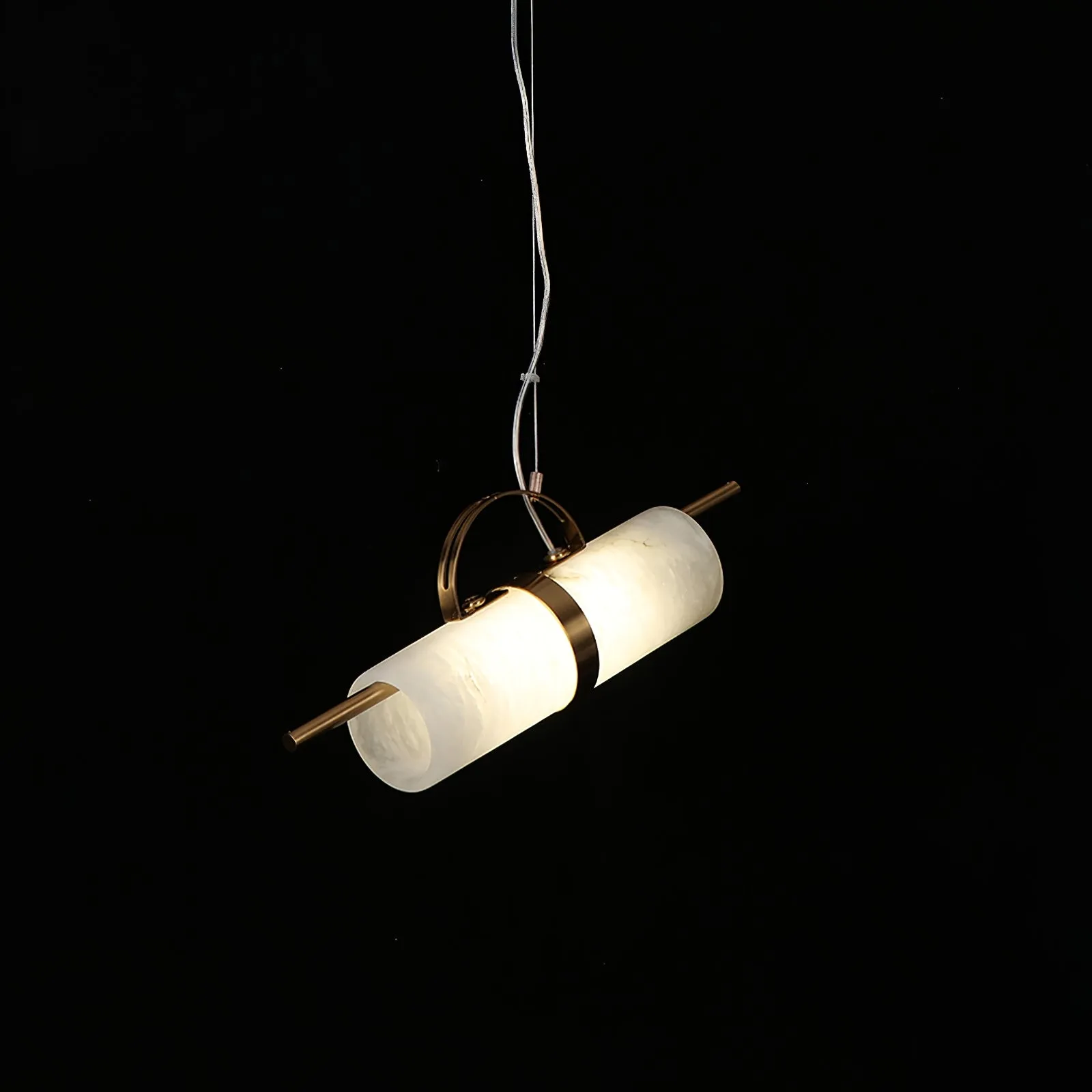 Mini Cylindrical Alabaster Pendant Light D421