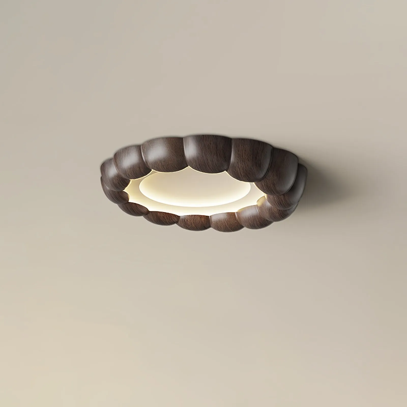 Faux Wood Ripple Ceiling Lamp M559