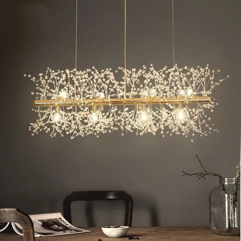 Modern Rectangular Crystal Fireworks Chandelier S15