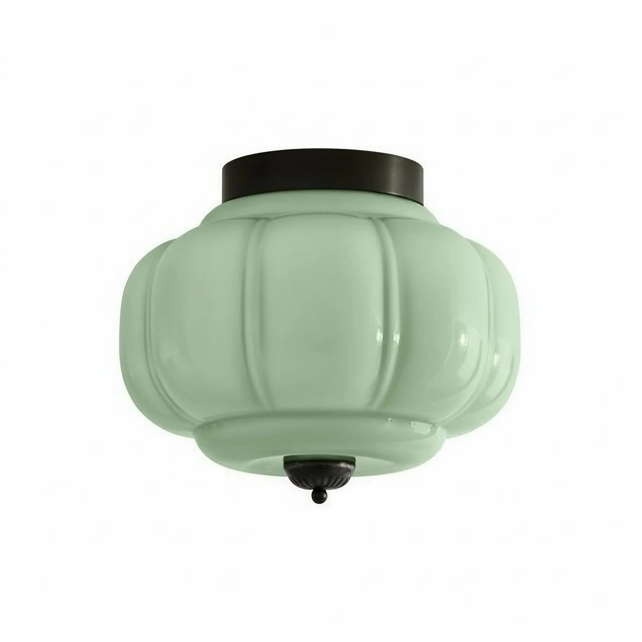 Eloise Retro Milk Glass Semi Flush Mount Ceiling Light G55