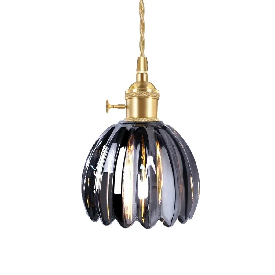 Japanese Retro Glass Flower Pendant Light S28