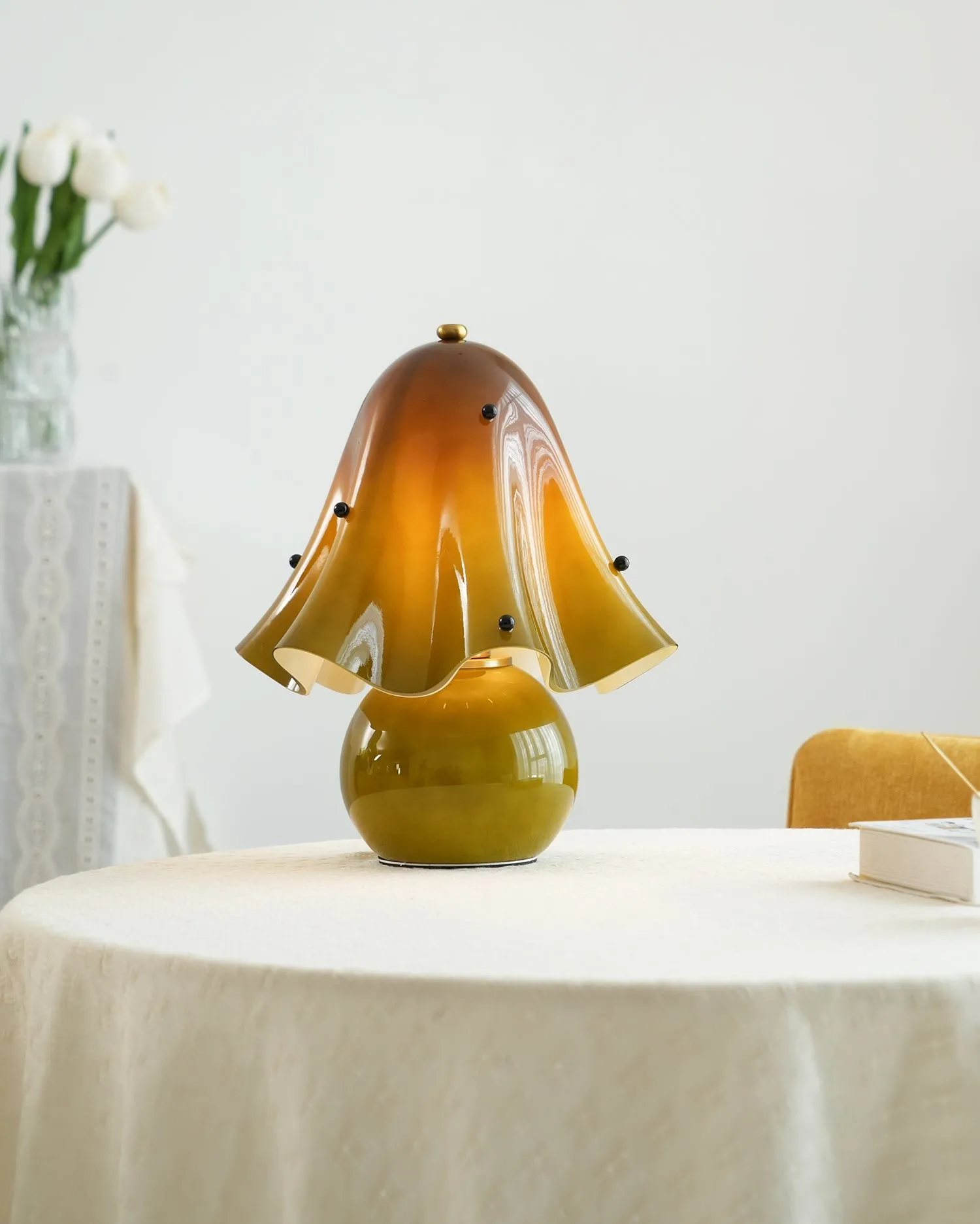 Bellina Decorative Table Lamp - Sculptural Bell Flower Shape T281