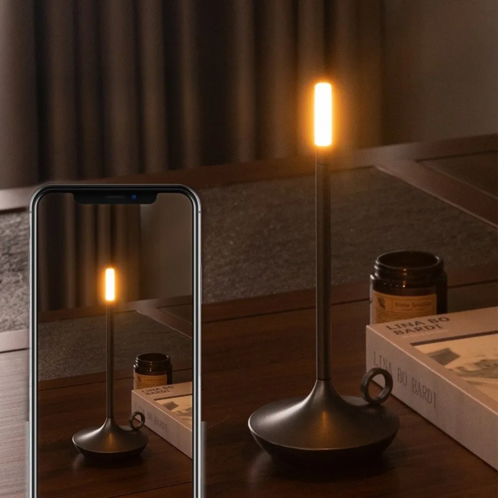 Metal Candle Touch Dimmable Rechargeable Table Lamp S183