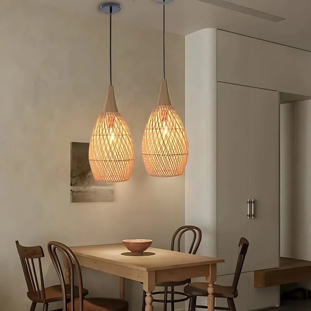 Handmade Rattan Tapestry Pendant Light D839