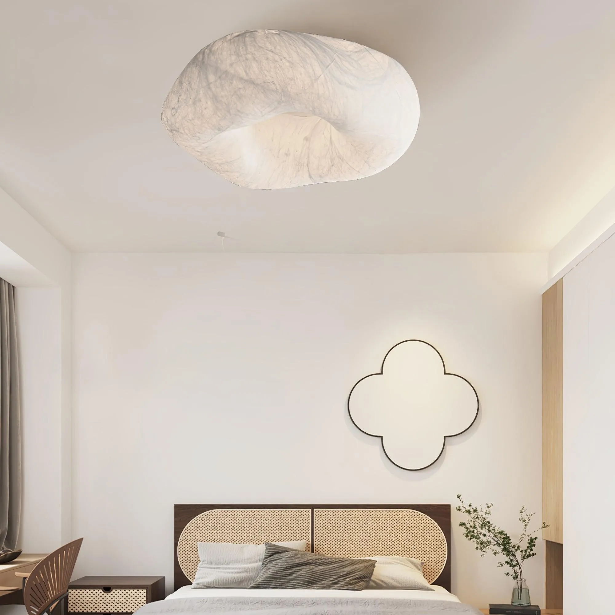 Modern Simple Silk LED Living Room Ceiling Lamp M294