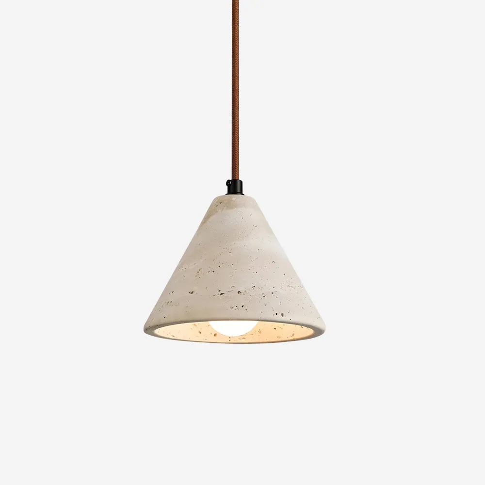 Travertine Conical Pendant Lamp M262