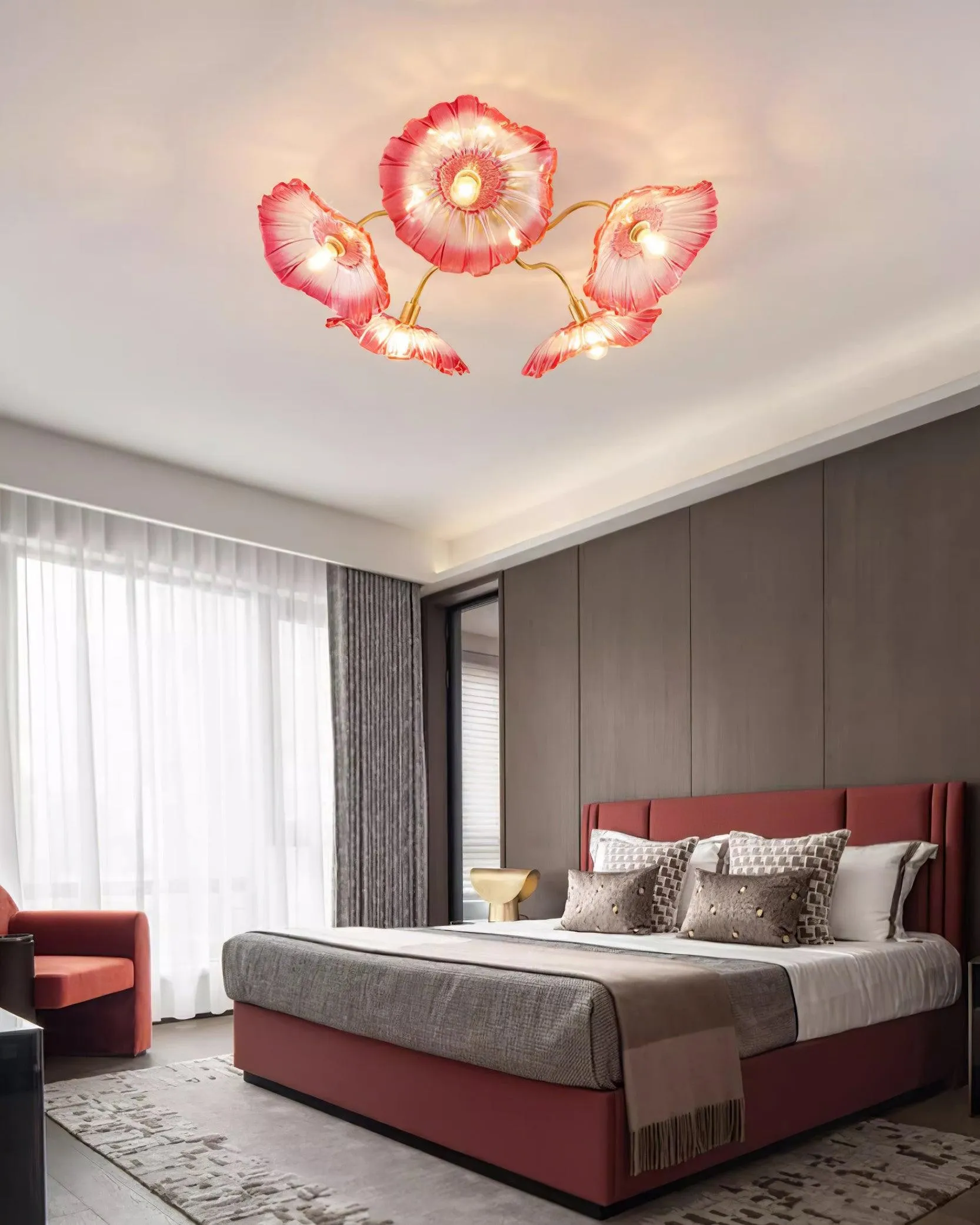 Murano Glass Flowers Ceiling Light P049