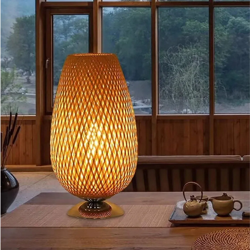 Handcrafted Sustainable Bamboo Table Lamp D847