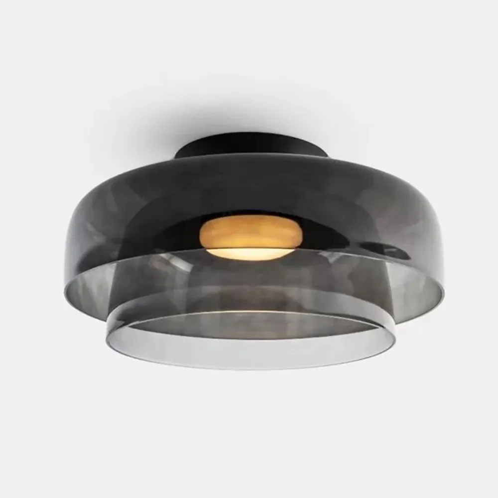 Nordic Morandi Glass Bowl Shaped Ceiling Lamp S144