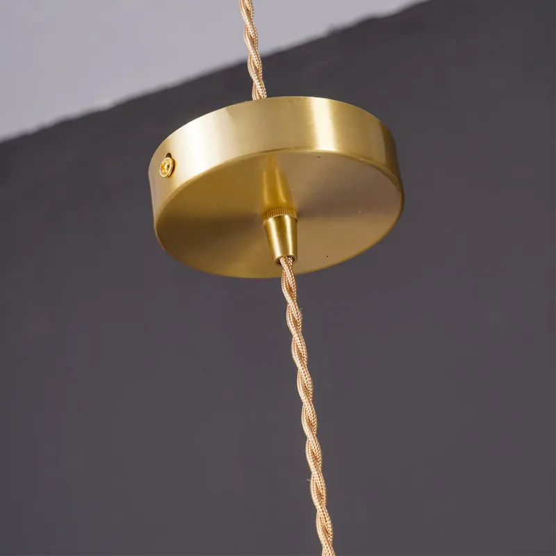 Retro Hibiscus Flower Glass Pendant Light S104