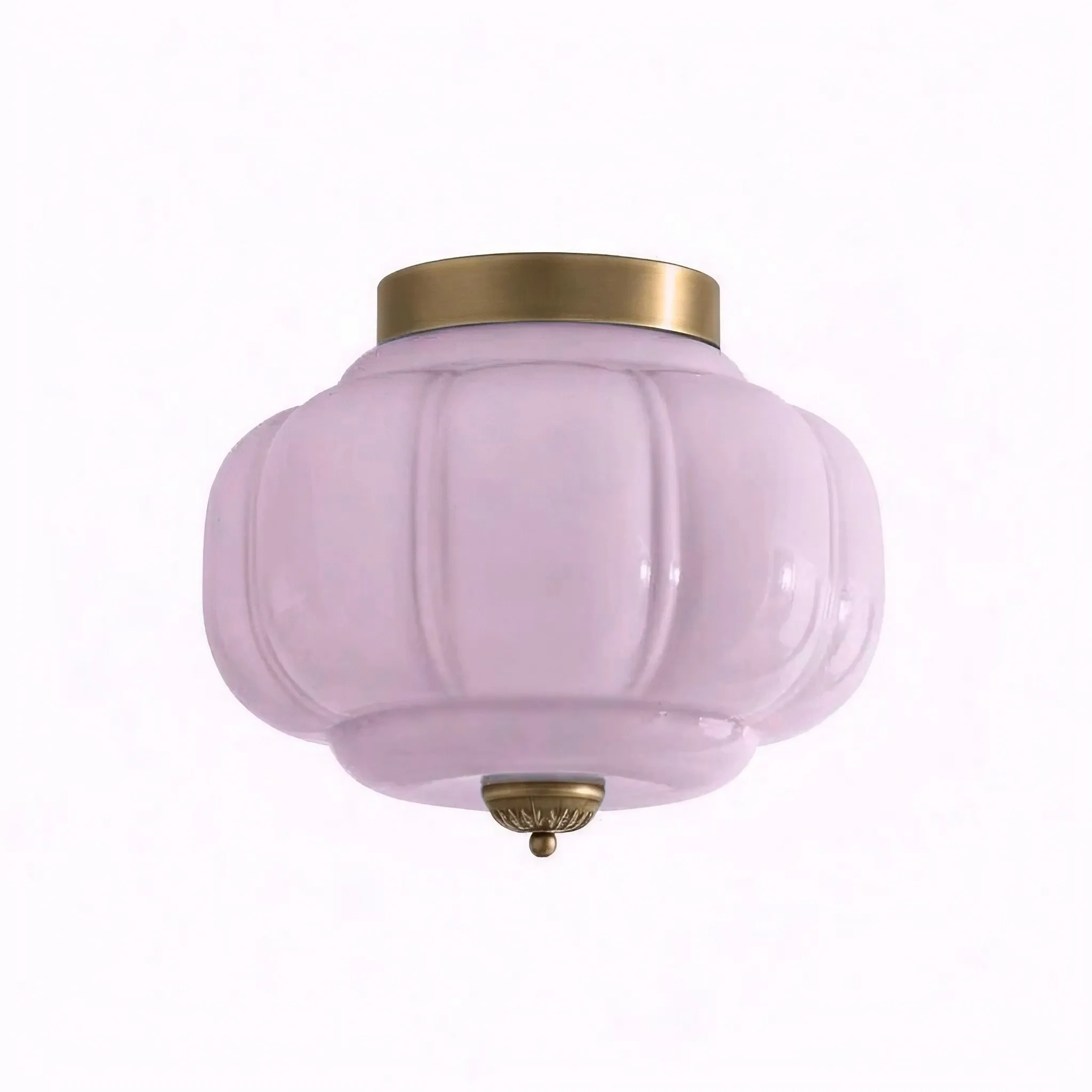 Vintage Eloise Milk Glass Flush Mount Ceiling Light - Vintage Charm Soft Glow T287