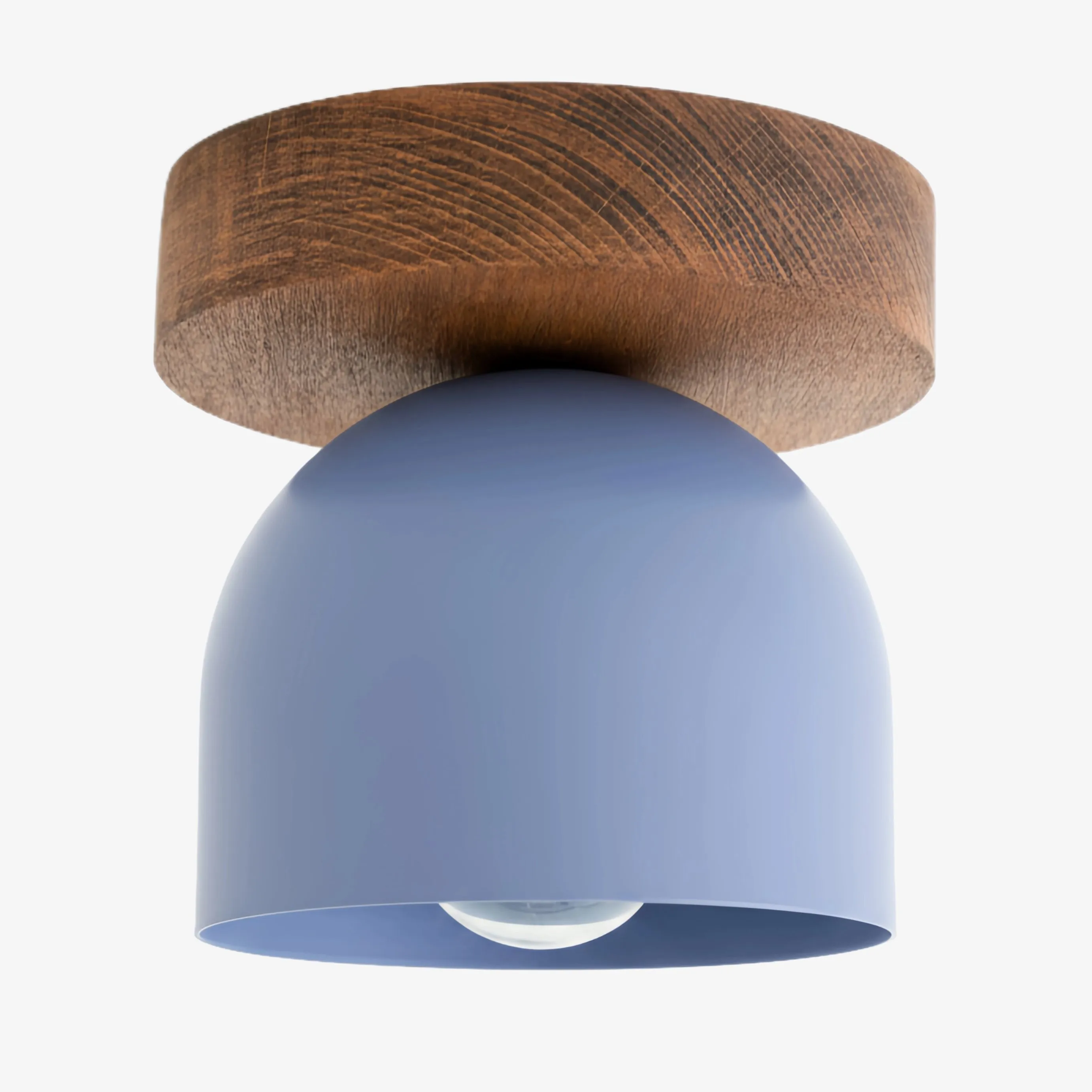 Metio Dome Modern Rustic Ceiling Light - Wooden and Metal Fusion T372