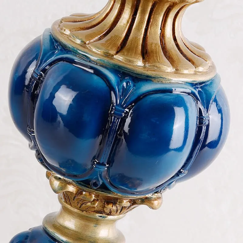 Palace Decoration Design Dark Blue Fabric Table Lamp M14