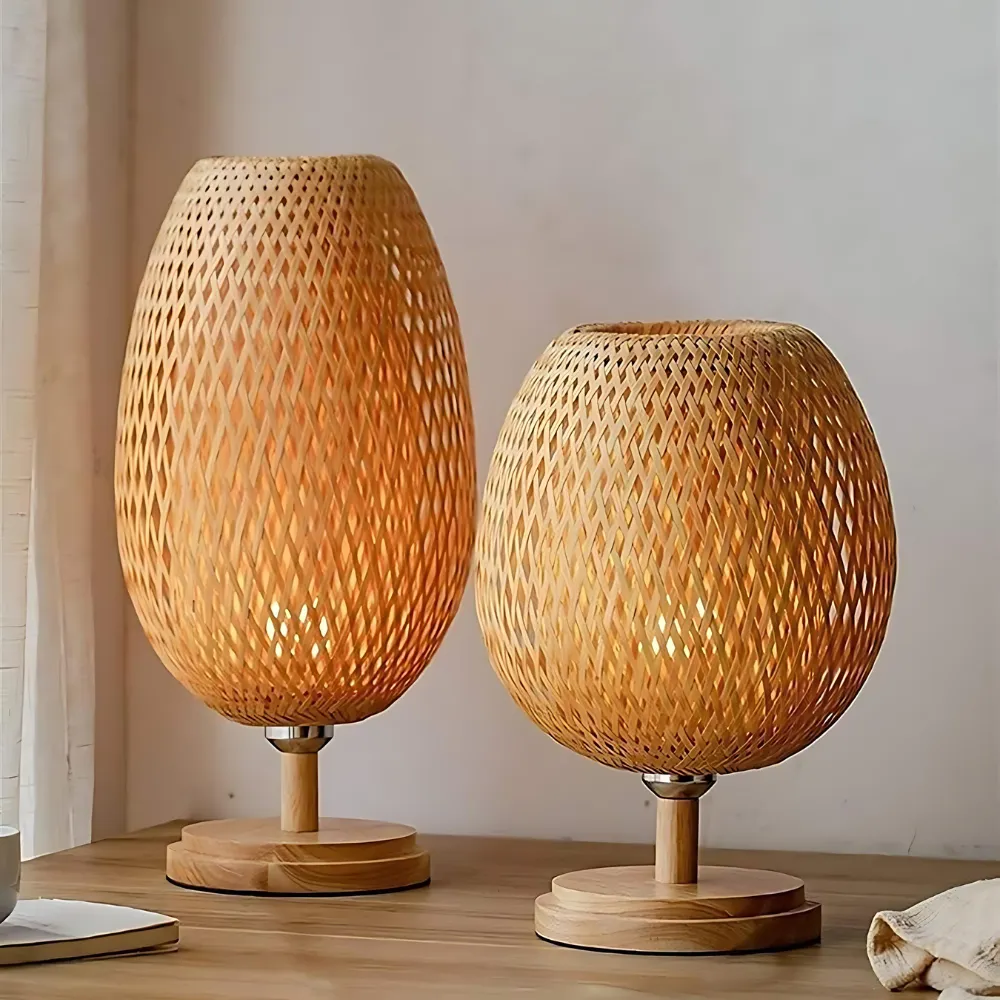 Handcrafted Sustainable Bamboo Table Lamp D847