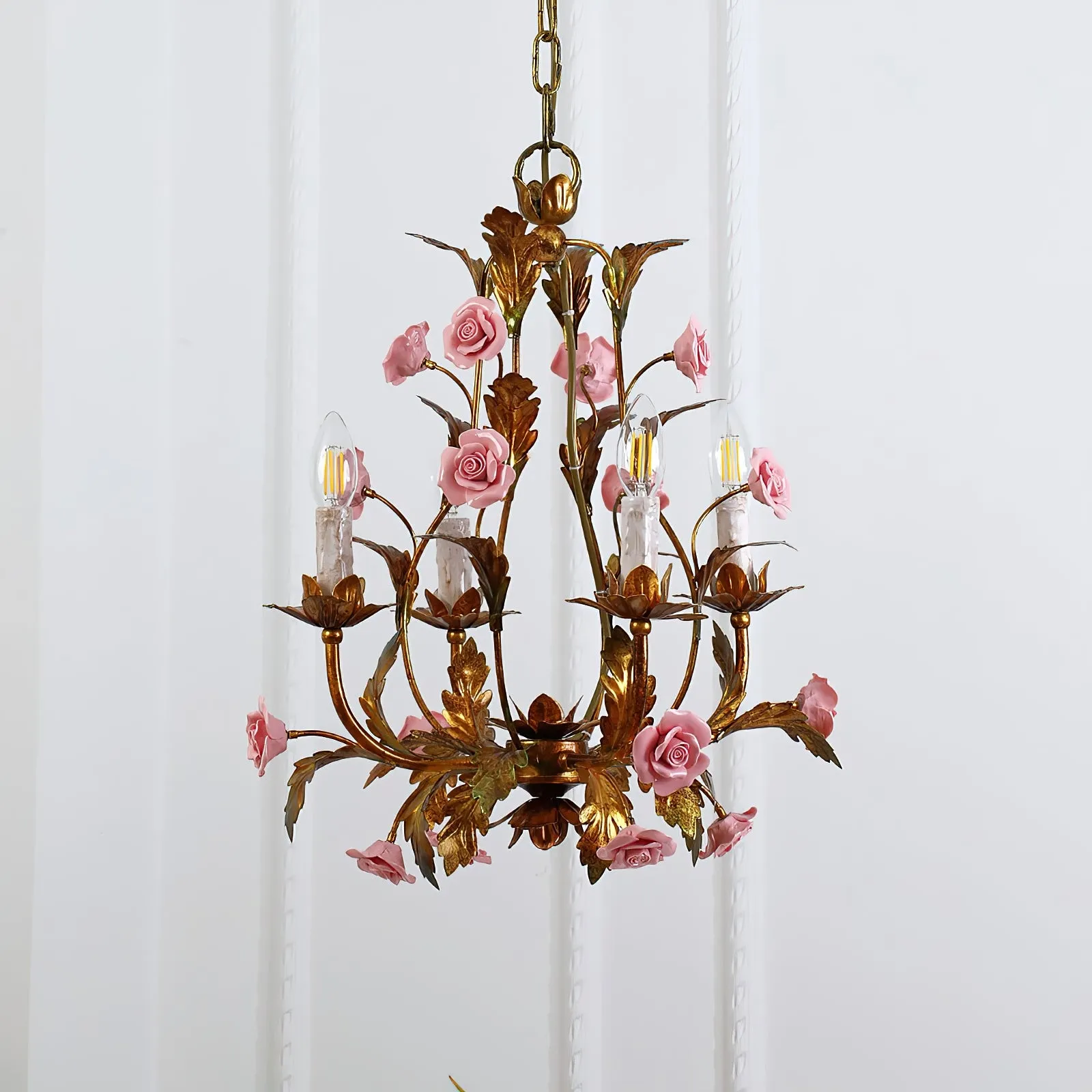 Ceramic Rose Chandelier D673