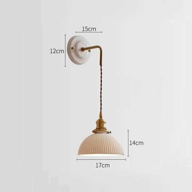 Elegant Ceramic Wall Sconce – Minimalist Modern Lighting for Living Rooms T449