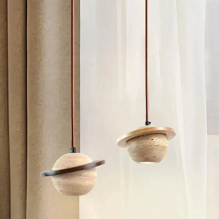 Travertine Planet Pendant Light D927