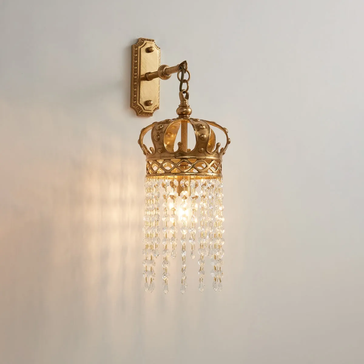 Timon Brass Crown Wall Lamp D745
