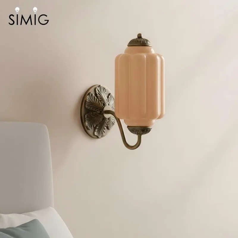 Eloise Vintage Sconce With Milk Glass Shade For Bedroom Or Hallway S194