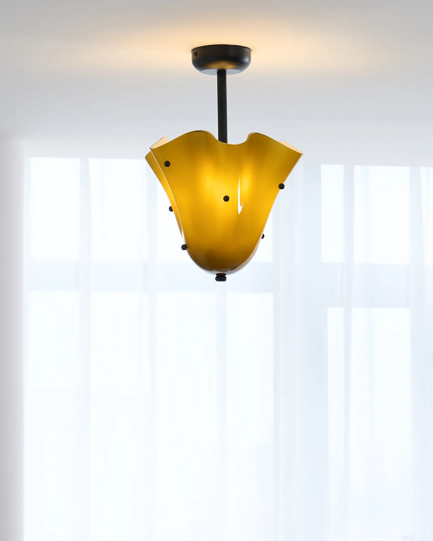 Bellina Decorative Glass Ceiling Light - Modern Sculptural Flush Mount T282