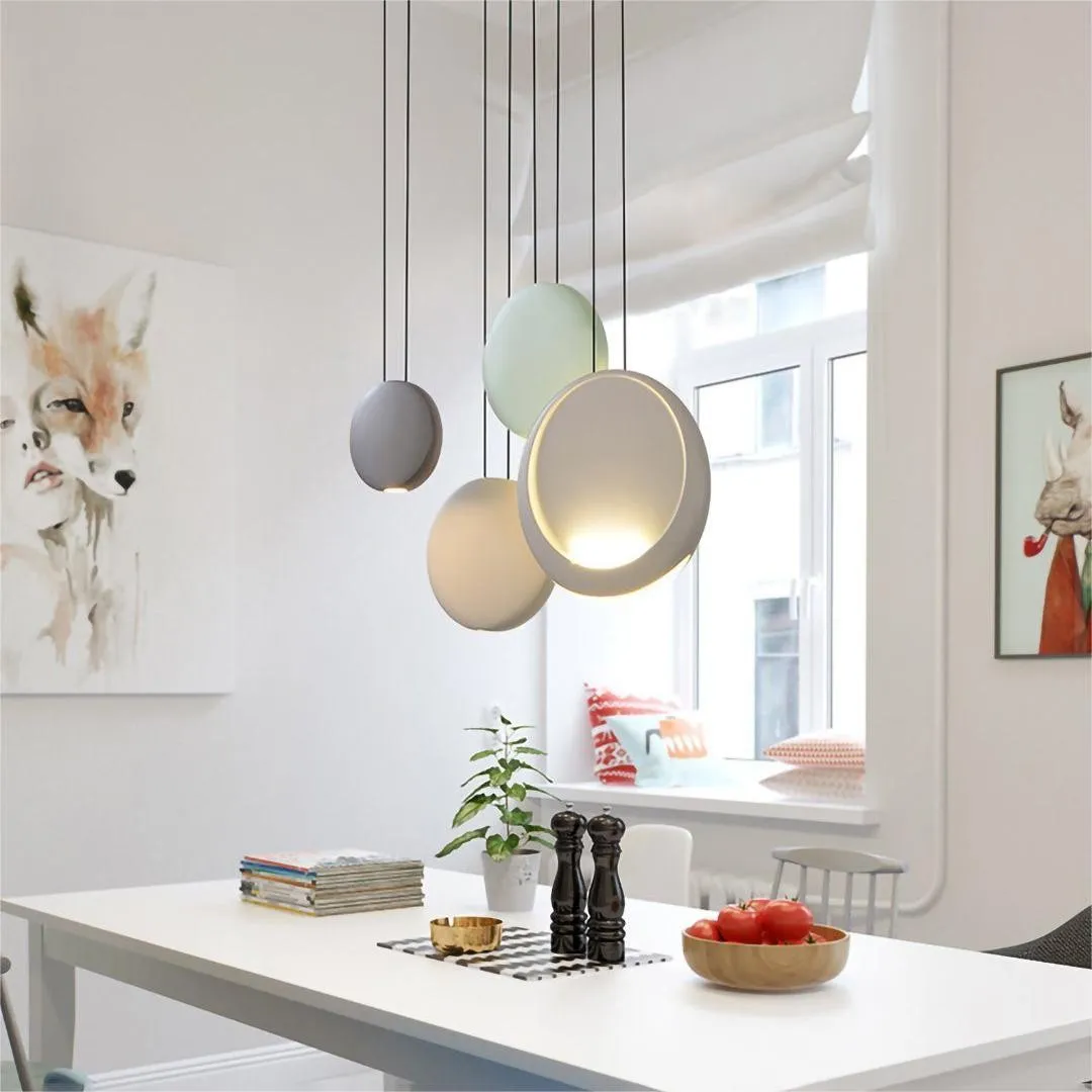 Modern Flattened Cosmos Pendant Light